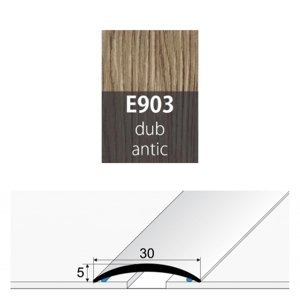 Přechodová lišta 30 mm oblá samolepící E903 dub antic