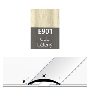 Přechodová lišta 30 mm oblá samolepící E901 dub bělený